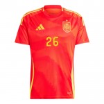 Günstige Fußballtrikots Spanien Pedri 26 Heimtrikot EURO 2024 Kurzarm